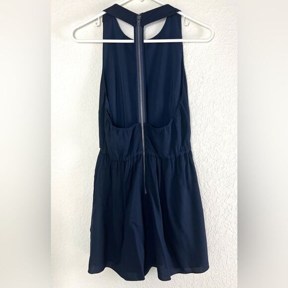 Alice & Olivia By Stacey Bendet Air Navy Blue Romper - Picture 4 of 10